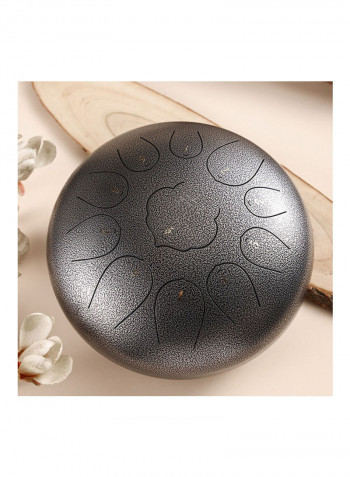 12 inch 13-Tone Steel Tongue Drum Mini Hand Pan Drums with Drumsticks Percussion Musical Instruments