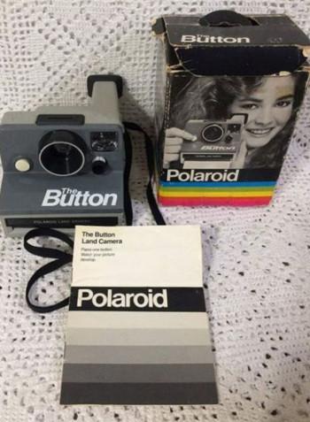 The Button Land Instant Camera Grey/Black