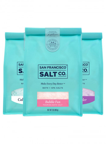 3-Piece Bubble Fun Foaming Bath And Spa Salt 3 X 907g