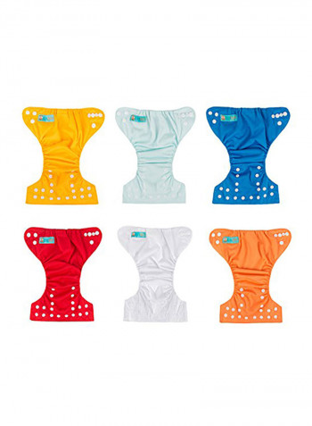 Newborn Cloth Diapers Pocket 6 Count With 12 Inserts