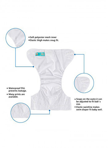 Newborn Cloth Diapers Pocket 6 Count With 12 Inserts