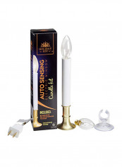 Set Of 6 Corded Electric Window Candles Lamp Kit With Auto Sensor White 6X9X4inch