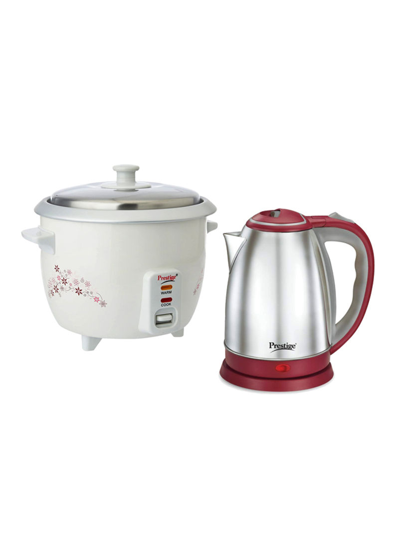 Electric Rice Cooker With Kettle 500 W 8BTPBS2P White/Red/Silver