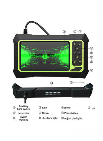 LCD Display Screen 1080P Handheld Endoscope Industrial Home Dual Camera Endoscopes With 6 LED's 29.0 x 5.0 x 2.0cm multicolour