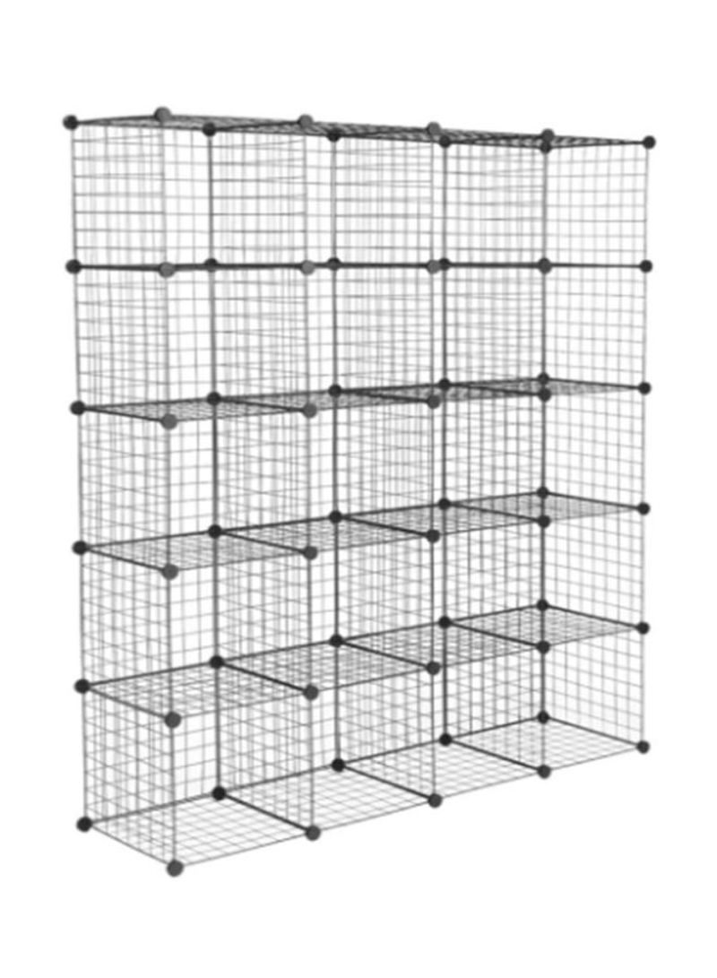 20 Cubic Storage Cabinet Black 147x37x183cm