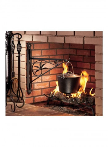 Fireplace Pot Hanger Bracket Black 18inch