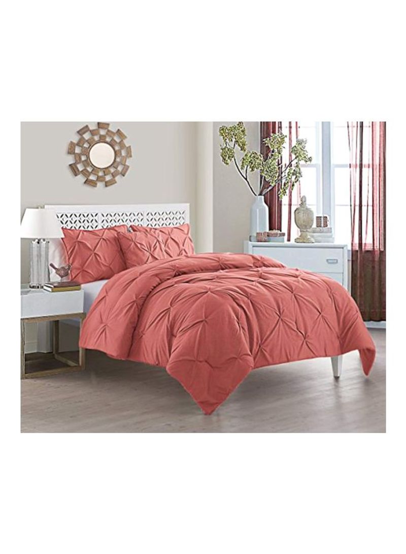 4-Piece Comforter Set Pink King
