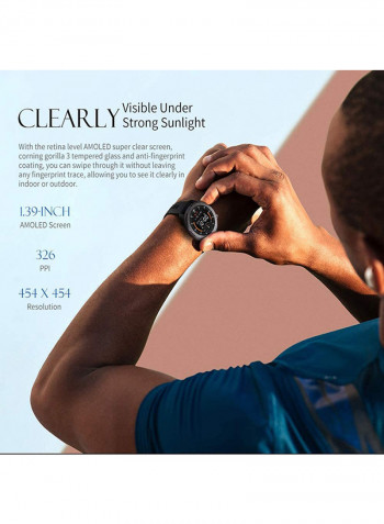 GTR Lite Smartwatch 8 sports mode, 24 hours battery life Alluminium Black