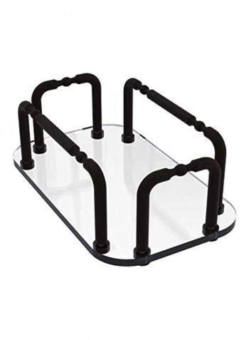 Vanity Top Towel Holder Clear/Black