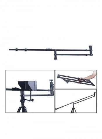 Universal Foldable Extendable Compact Photography Jib Arm Black