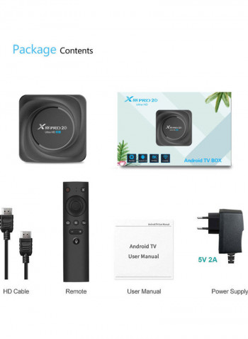 X88 PRO 20 Android 11.0 Smart TV Box X88-PRO-64EU Black