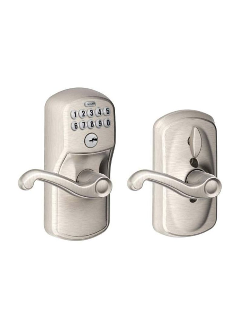 Plymouth Keypad Entry With Flex-Lock And Levers Silver 3.01x6.84x6.85inch