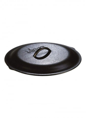 Classic Cast Iron Covered Deep Skillet Black 18.26x5.96x12.13inch