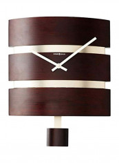 Morrison Wall Clock Brown/Silver 14x11.25x2.75inch