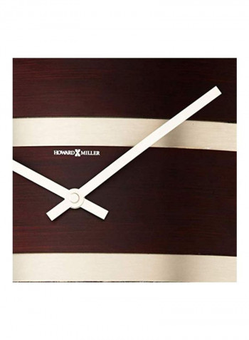 Morrison Wall Clock Brown/Silver 14x11.25x2.75inch