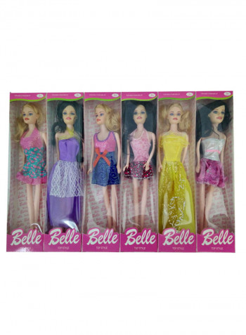 Set Of 12 Fashion Beauty Doll With Dresses