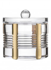 Crystal Gap Box With Holder Transparent/Gold 10centimeter