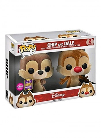 2-Pack Chip and Dale Flocked Vinyl Figures 4 x 8inch