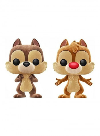 2-Pack Chip and Dale Flocked Vinyl Figures 4 x 8inch