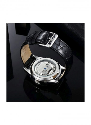 Men's Waterproof Leather Automatic Luminous Mechanical Watch