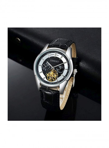 Men's Waterproof Leather Automatic Luminous Mechanical Watch