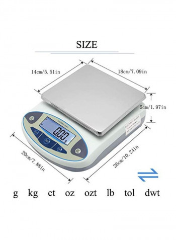 Electronic Weighing Scale B074Q9QSF4 White