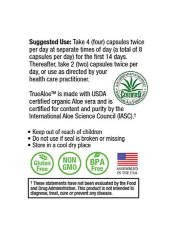 Pack Of 6 True Aloe Dietary Supplement - 120 Capsules