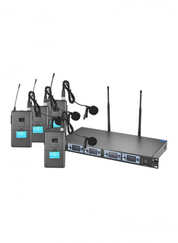 Wireless Lavalier Lapel Collar Clip-On Microphone System
