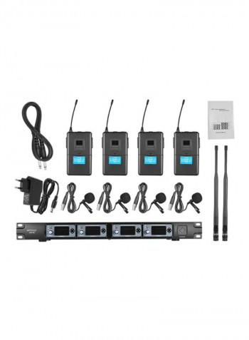Wireless Lavalier Lapel Collar Clip-On Microphone System