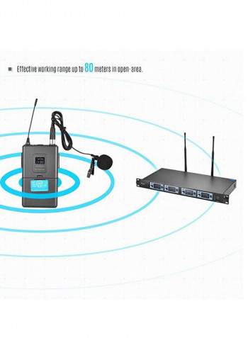 Wireless Lavalier Lapel Collar Clip-On Microphone System