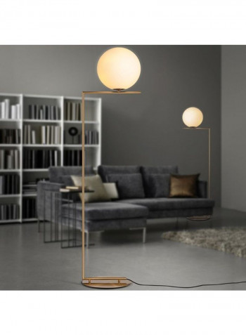 Electroplated Glass Ball Floor Lamp Yellow Light 42x30x164centimeter