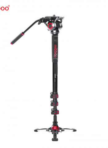 MTT705II-AL 3-in-1 Photography Monopod With Detachable 3-Leg Tripod Base Fluid Head Black