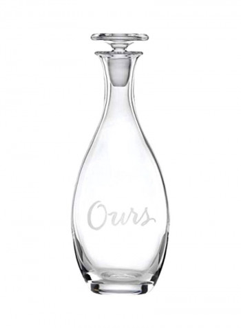 Glass Decanter Clear 4.8x4.8x11.5inch
