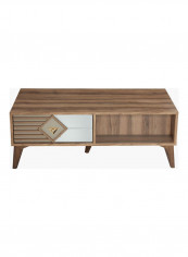 Everest Single Drawer Coffee Table Brown 118.6x60x43.3cm
