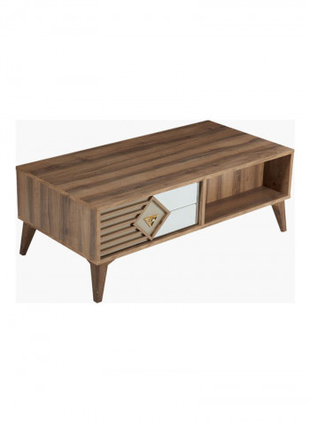 Everest Single Drawer Coffee Table Brown 118.6x60x43.3cm