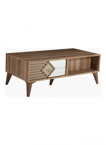 Everest Single Drawer Coffee Table Brown 118.6x60x43.3cm