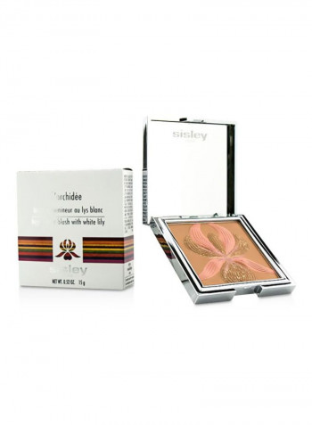L'Orchidee Highlighter Blush With White Lily Beige/Pink/Gold