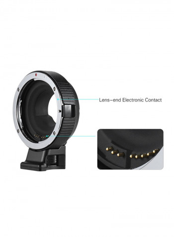 Electronic Aperture Control Lens Mount Adapter For Canon Camera 10.7x5.5x9.5cm Black/Silver