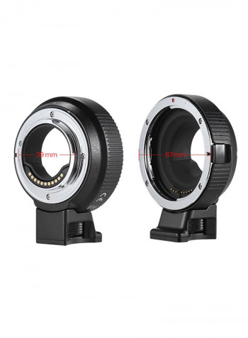 Electronic Aperture Control Lens Mount Adapter For Canon Camera 10.7x5.5x9.5cm Black/Silver