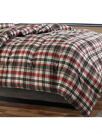3-Piece Comforter Set Red/Black/White Queen