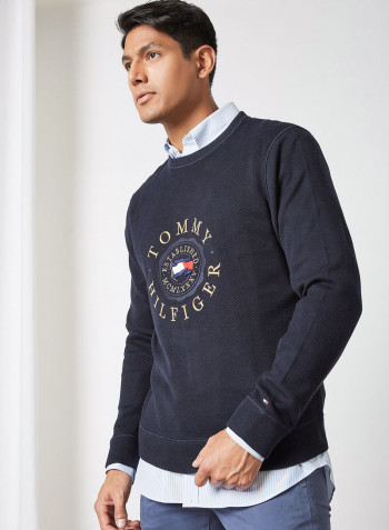 Logo Sweater Navy-Blue