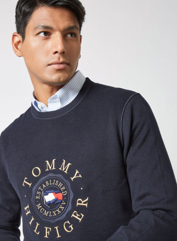 Logo Sweater Navy-Blue