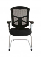 Cadeira Visitors Chair Black/Silver 51x109x46.5centimeter