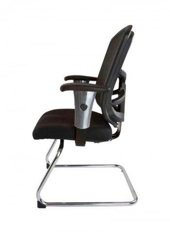 Cadeira Visitors Chair Black/Silver 51x109x46.5centimeter