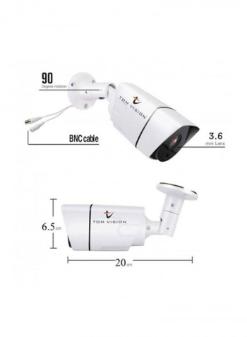8-Piece Full HD IR Night Vision Surveillance Bullet Camera Kit