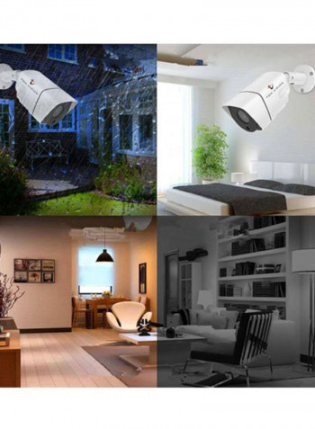 8-Piece Full HD IR Night Vision Surveillance Bullet Camera Kit