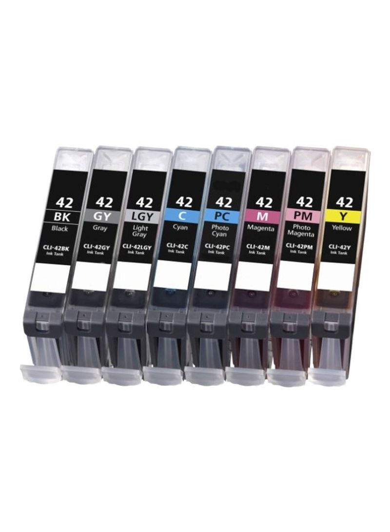 8-Piece Inkjet Printer Ink Tank Multicolour