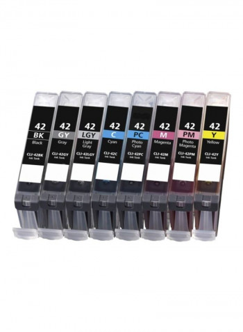 8-Piece Inkjet Printer Ink Tank Multicolour