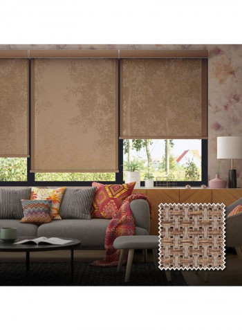 Single Sunscreen Collection 2 Roller Blackout Window Shade Brown 200x200cm