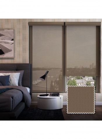 Single Sunscreen Collection 2 Roller Blackout Window Shade Brown 200x200cm